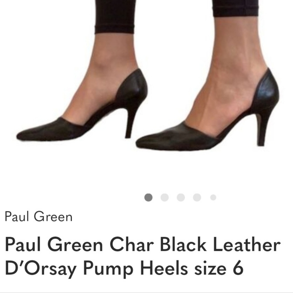 Paul Green Char Women's D'Orsay Black Women's Heels 5.5 US Pumps